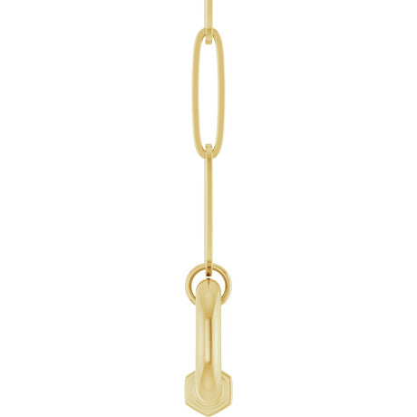 14K Yellow Gold Carabiner Charm 16" Necklace