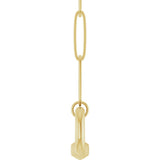 14K Yellow Gold Carabiner Charm 16" Necklace