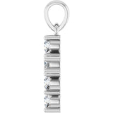 14K White Gold 1/3 CTW Lab-Grown Diamond Cross Pendant