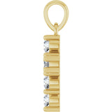 14K Yellow Gold 1/3 CTW Lab-Grown Diamond Cross Pendant