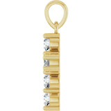 14K Yellow Gold 1/2 CTW Lab-Grown Diamond Cross Pendant