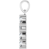 14K White Gold 1/2 CTW Lab-Grown Diamond Cross Pendant