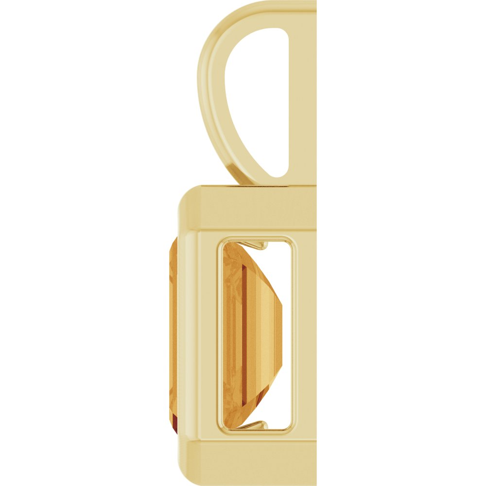 14K Yellow Gold Natural Citrine Pendant