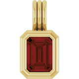 14K Yellow Gold Natural London Blue Topaz Pendant