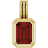 14K Yellow Gold Natural Mozambique Garnet Pendant