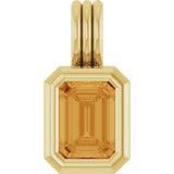 14K Yellow Gold Natural Citrine Pendant