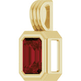 14K Yellow Gold Natural Mozambique Garnet Pendant
