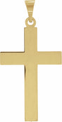 14K Yellow Gold 29.4x13.8 mm Cross Pendant