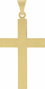 14K Yellow Gold 36.8x17.7 mm Cross Pendant