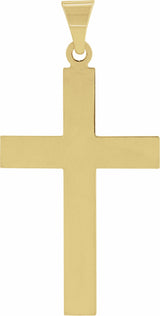 14K Yellow 28 x 18 mm Cross Pendant