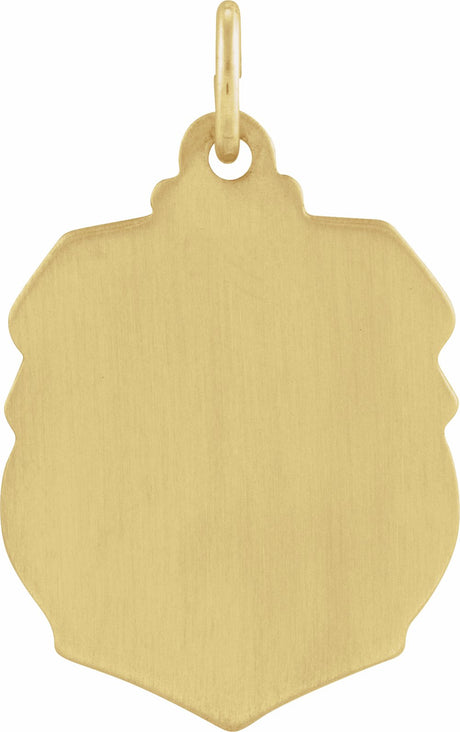 14K Yellow Gold 16.5x14 mm St. Michael Medal 