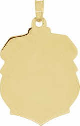 14K Yellow Gold 25x21 mm St. Michael Medal 