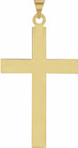 14K Yellow 39 x 25 mm Cross Pendant