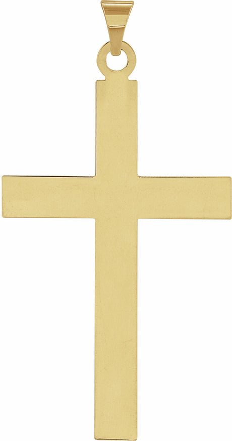 18K Yellow 39 x 25 mm Cross Pendant
