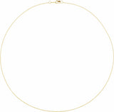 14K Yellow Gold .75 mm Rope 18" Chain