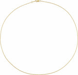 14K Yellow Gold 1 mm Rope 24" Chain