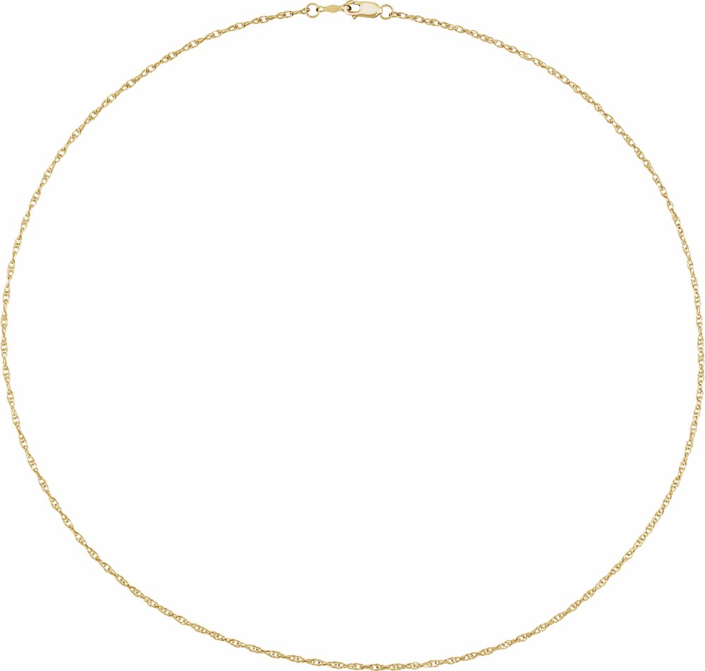 14K Yellow 1.5 mm Rope 24" Chain