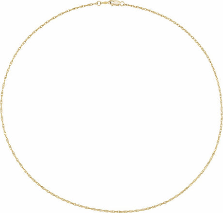 10K Yellow Gold 1.5 mm Rope 16" Chain