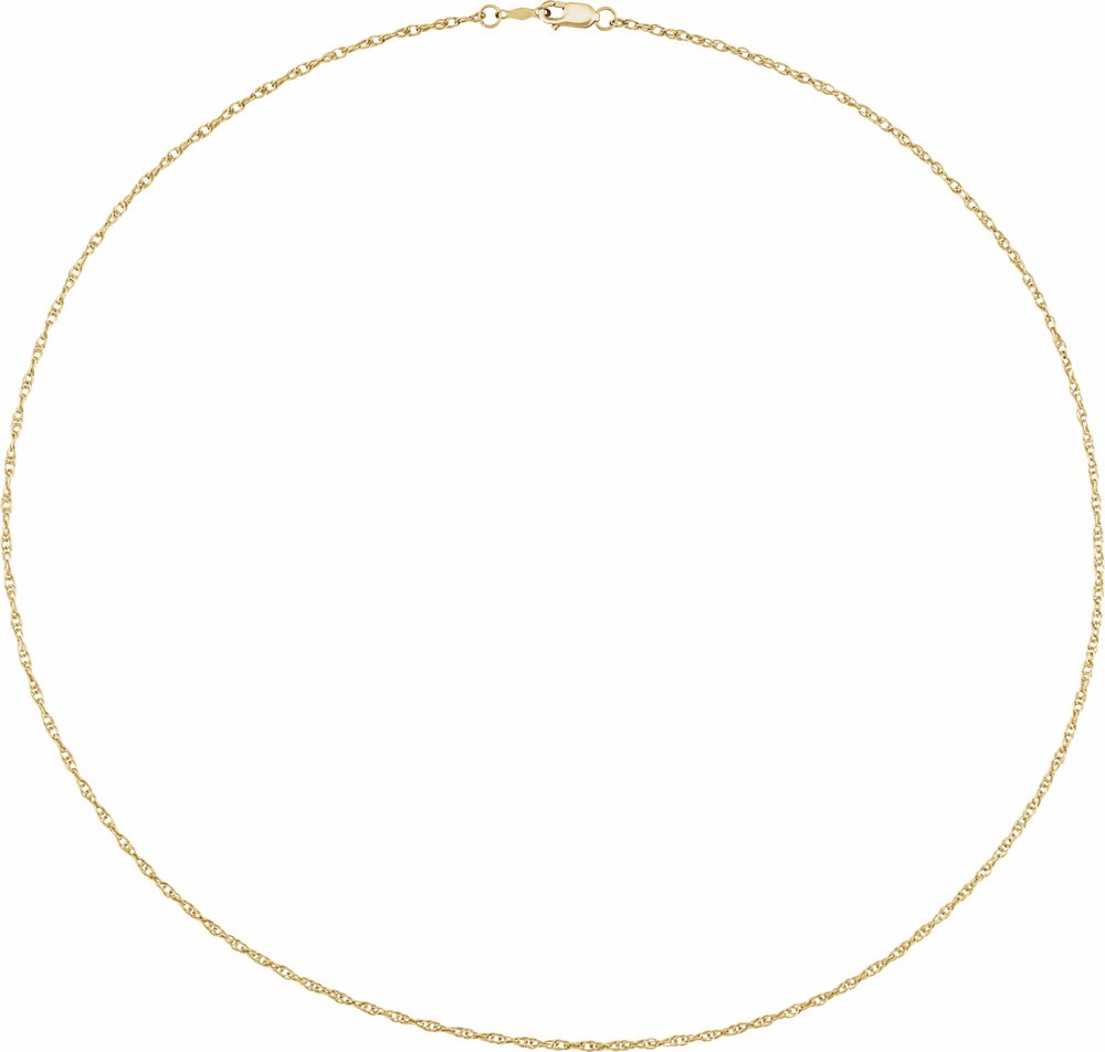 10K Yellow Gold 1.5 mm Rope 20" Chain