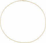 10K Yellow Gold 1.5 mm Rope 20" Chain