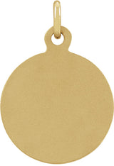 14K Yellow Gold 10.15x12 mm St. Francis of Assisi Medal