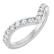 14K White Gold 1/2 CTW Lab-Grown Diamond French-Set Contour Band