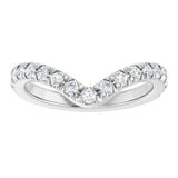 14K White Gold 1/2 CTW Lab-Grown Diamond French-Set Contour Band