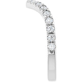 14K White Gold 1/2 CTW Lab-Grown Diamond French-Set Contour Band