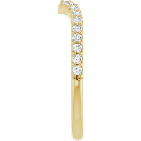 14K Yellow Gold 1/3 CTW Natural Diamond Contour Band