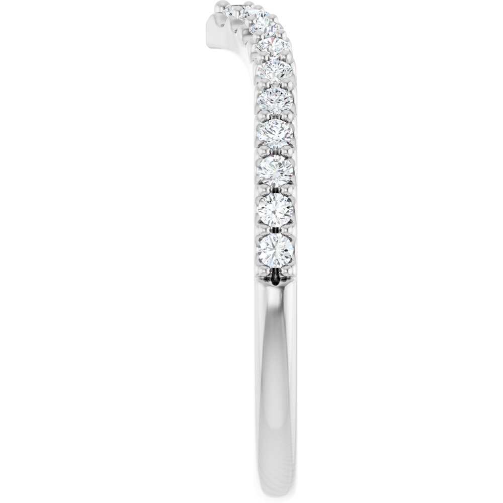 14K White Gold 1/3 CTW Lab-Grown Diamond Contour Band