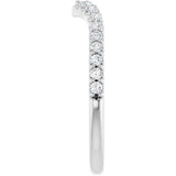 14K White Gold 1/3 CTW Lab-Grown Diamond Contour Band