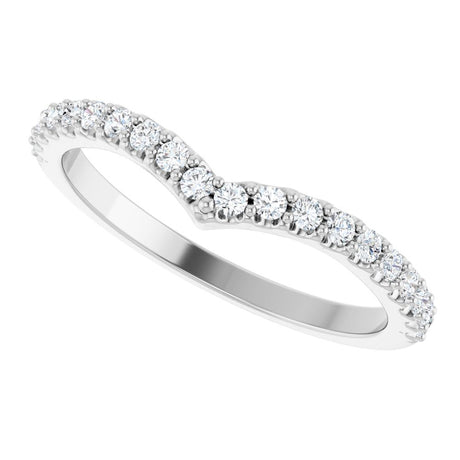 14K White Gold 1/3 CTW Lab-Grown Diamond Contour Band