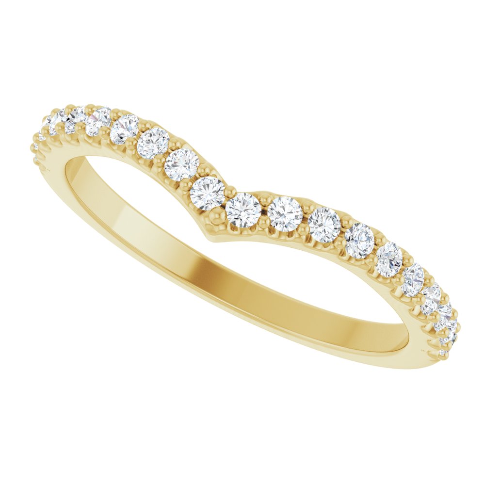 14K Yellow Gold 1/3 CTW Natural Diamond Contour Band