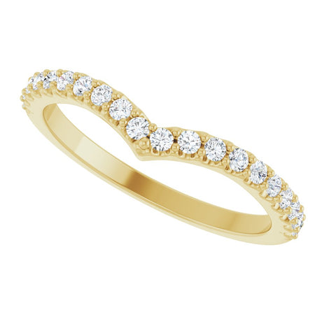 14K Yellow Gold 1/3 CTW Natural Diamond Contour Band