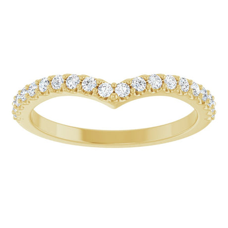 14K Yellow Gold 1/3 CTW Natural Diamond Contour Band