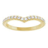 14K Yellow Gold 1/3 CTW Natural Diamond Contour Band