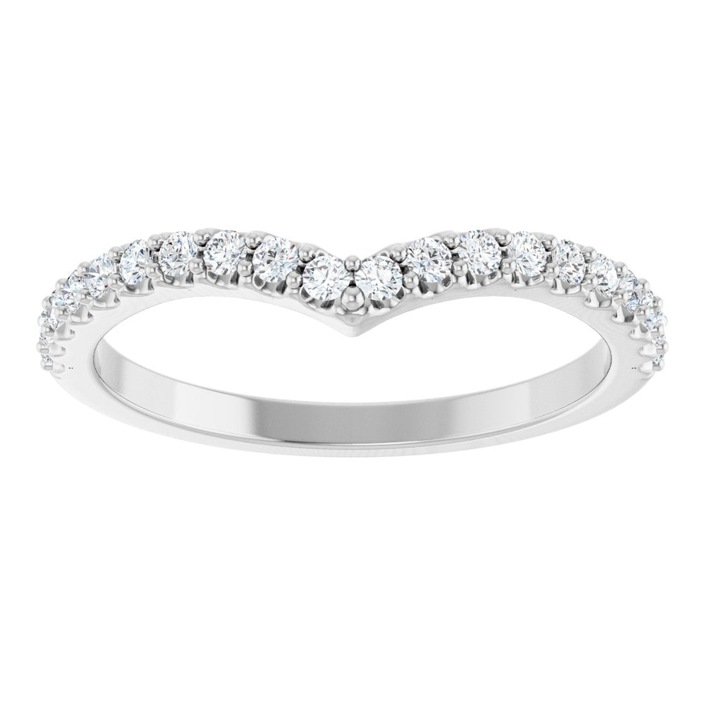 14K White Gold 1/3 CTW Lab-Grown Diamond Contour Band