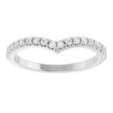 14K White Gold 1/3 CTW Lab-Grown Diamond Contour Band