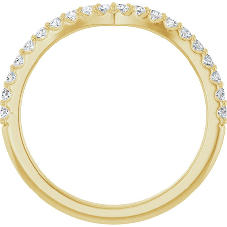 14K Yellow Gold 1/3 CTW Lab-Grown Diamond Contour Band