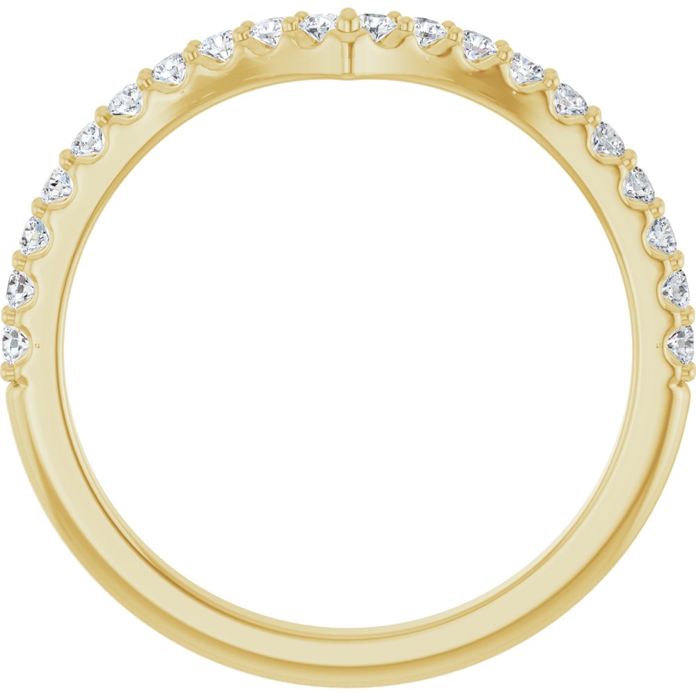 14K Yellow Gold 1/3 CTW Natural Diamond Contour Band