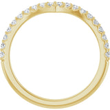 14K Yellow Gold 1/3 CTW Natural Diamond Contour Band