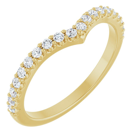 14K Yellow Gold 1/3 CTW Natural Diamond Contour Band
