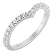 14K White Gold 1/3 CTW Natural Diamond Contour Band