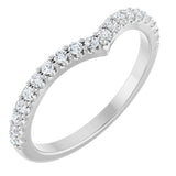 14K White Gold 1/3 CTW Natural Diamond Contour Band