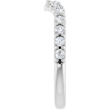 Platinum 3/8 CTW Lab-Grown Diamond Contour Band