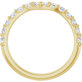 14K Yellow Gold 3/8 CTW Lab-Grown Diamond Contour Band