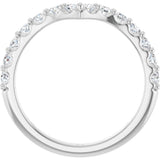 Platinum 3/8 CTW Lab-Grown Diamond Contour Band