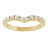 14K Yellow Gold 3/8 CTW Lab-Grown Diamond Contour Band