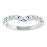 Platinum 3/8 CTW Lab-Grown Diamond Contour Band