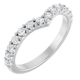Platinum 3/8 CTW Lab-Grown Diamond Contour Band